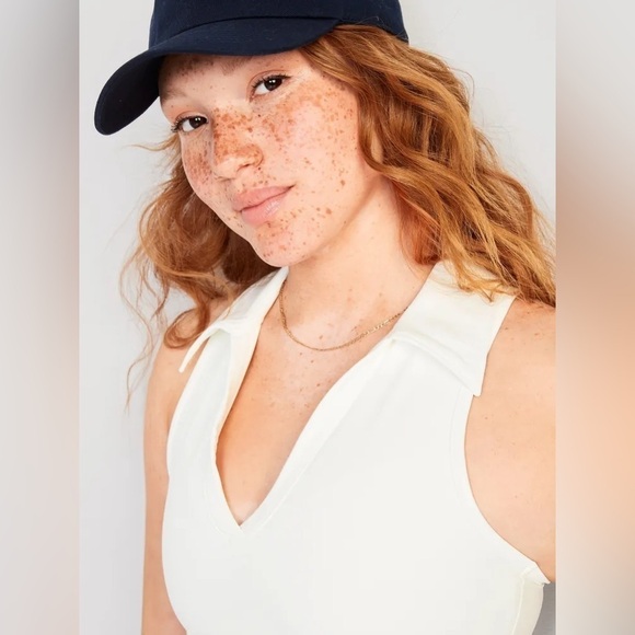 NWT! Magnolia Fitted PowerSoft Sleeveless Cropped Polo - XXL TALL & LARGE TALL 🤎 - Picture 4 of 7